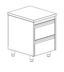 Стол-тумба центральная (2 ящика по высоте)